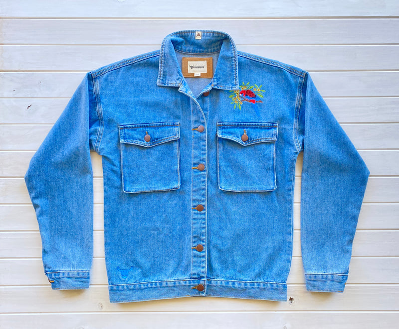 Crimson Rosella Blue Denim Jacket