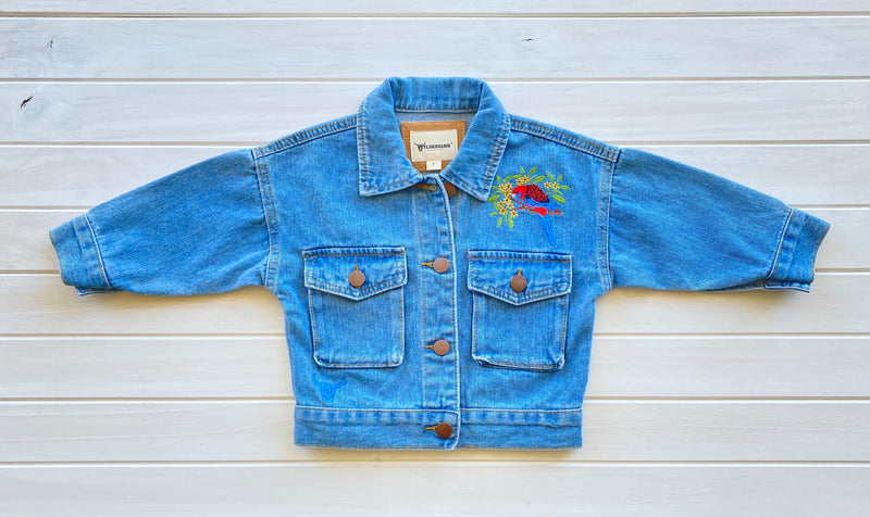 Crimson Rosella Blue Denim Jacket