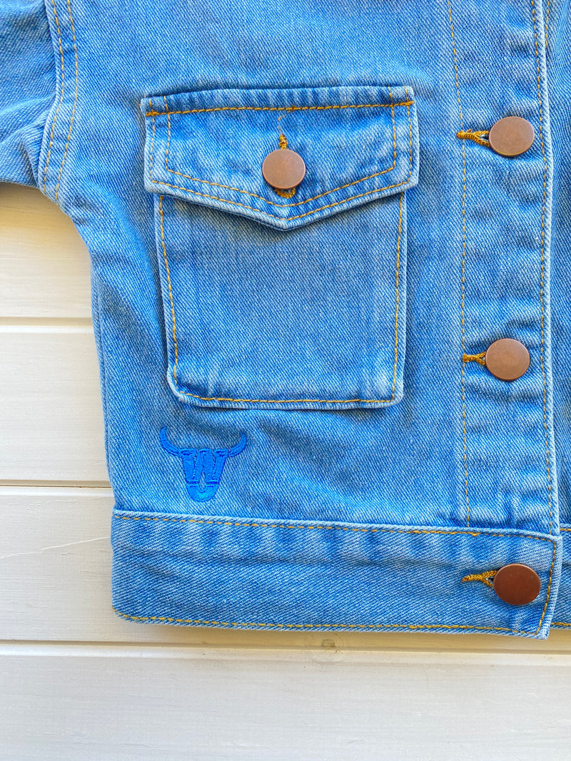 Crimson Rosella Blue Denim Jacket