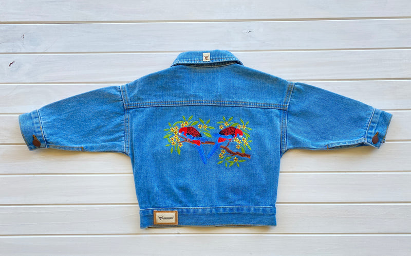 Crimson Rosella Blue Denim Jacket