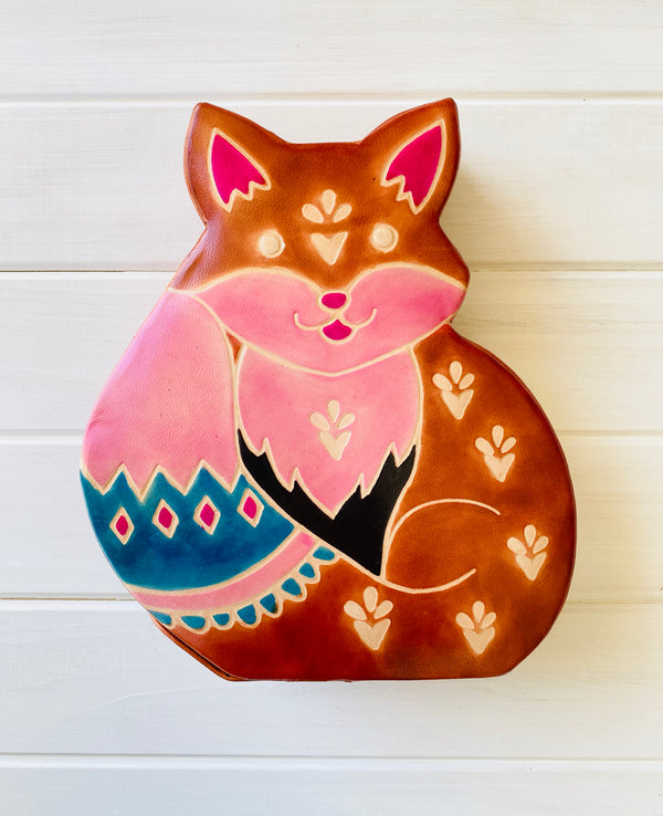 Filix the Fox Leather Coin Box