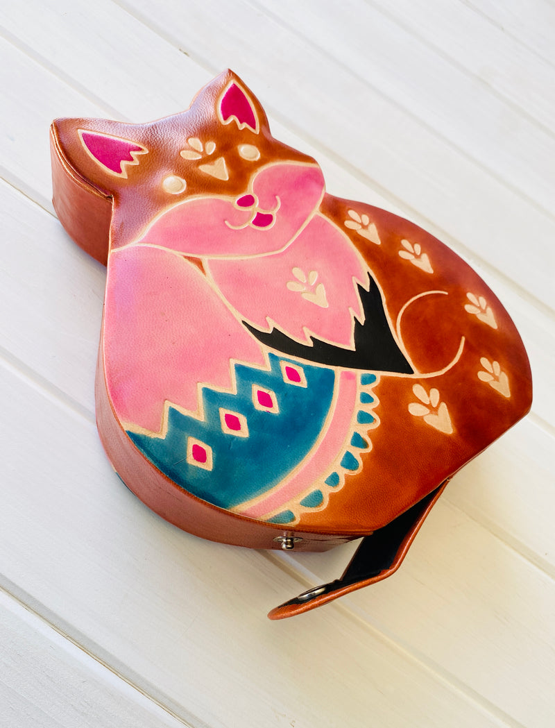 Filix the Fox Leather Coin Box