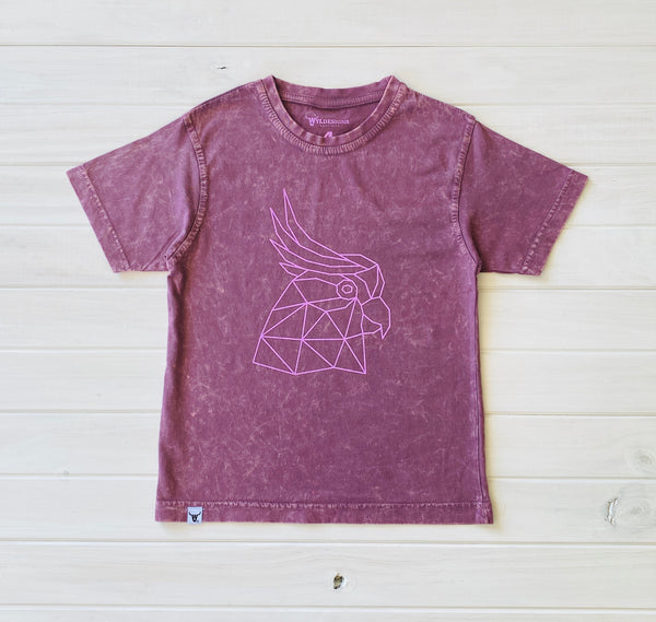 Cockatoo Polygonal Acid Wash in Mauve