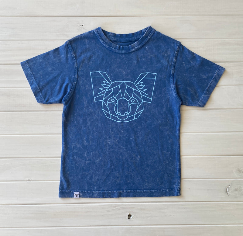 Koala Polygonal Acid Wash in Blue