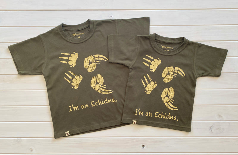 I'm an Echidna.2 Olive Crew Tee