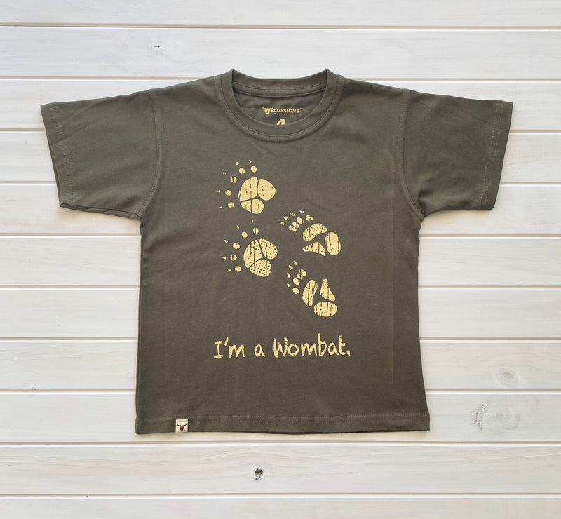 I'm a Wombat.2 Olive Crew Tee