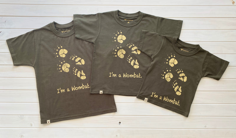 I'm a Wombat.2 Olive Crew Tee