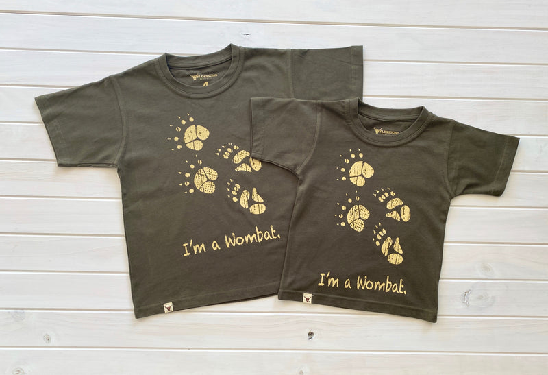 I'm a Wombat.2 Olive Crew Tee