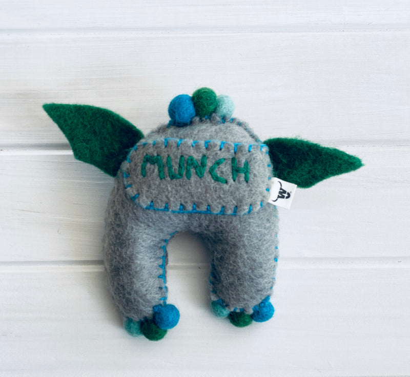 Rey the Grey Monster Munch Tooth Pillow