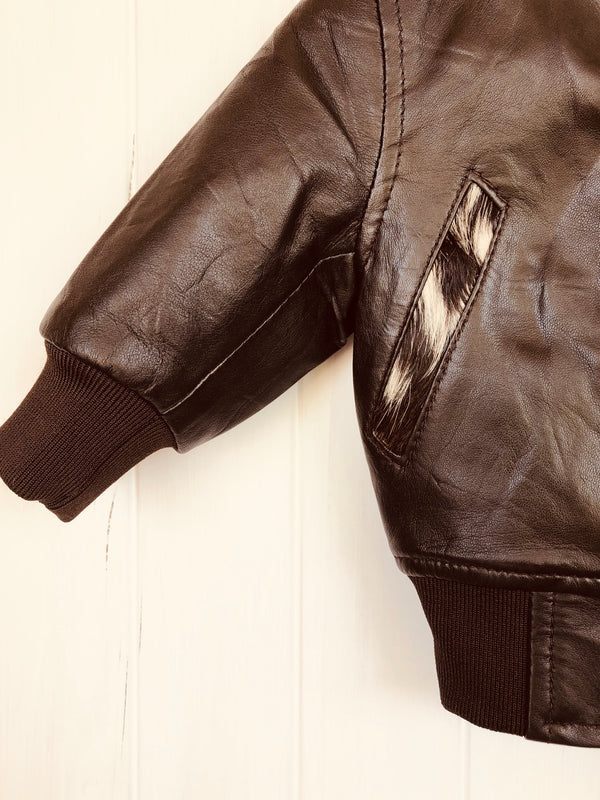 Roeben Bomber Brown Leather Jacket Bubs