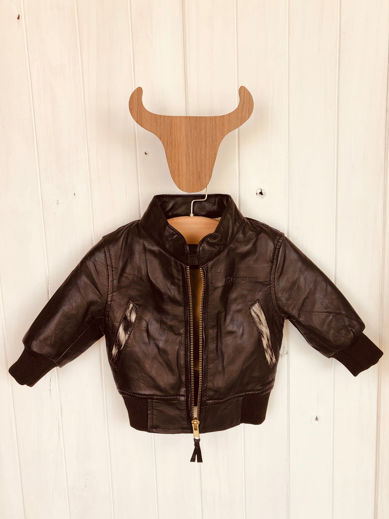 Roeben Bomber Brown Leather Jacket Bubs