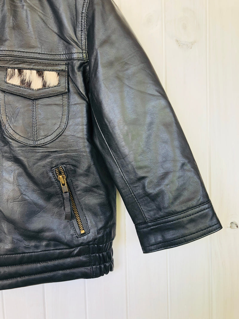 Domei West Black Leather Jacket Bubs