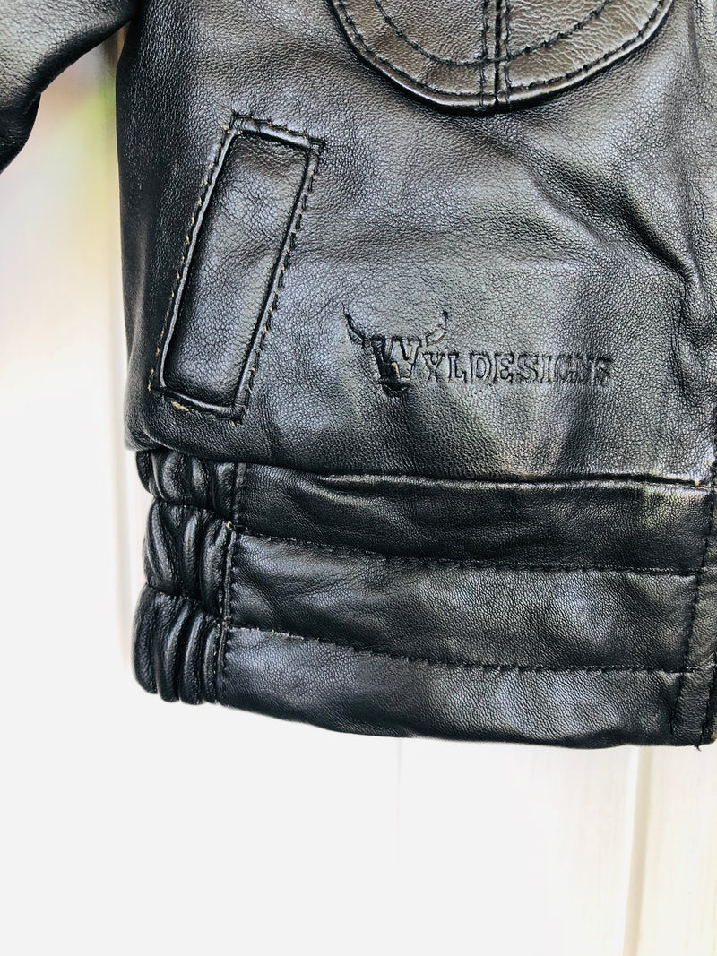 Domei West Black Leather Jacket Bubs