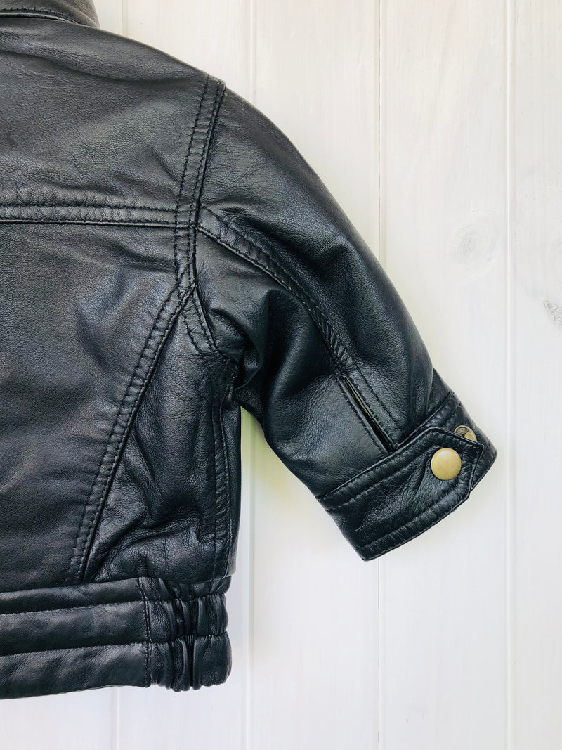 Domei West Black Leather Jacket Bubs