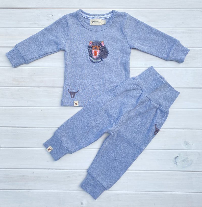 Tassie Devil Tracksuit Set Grey