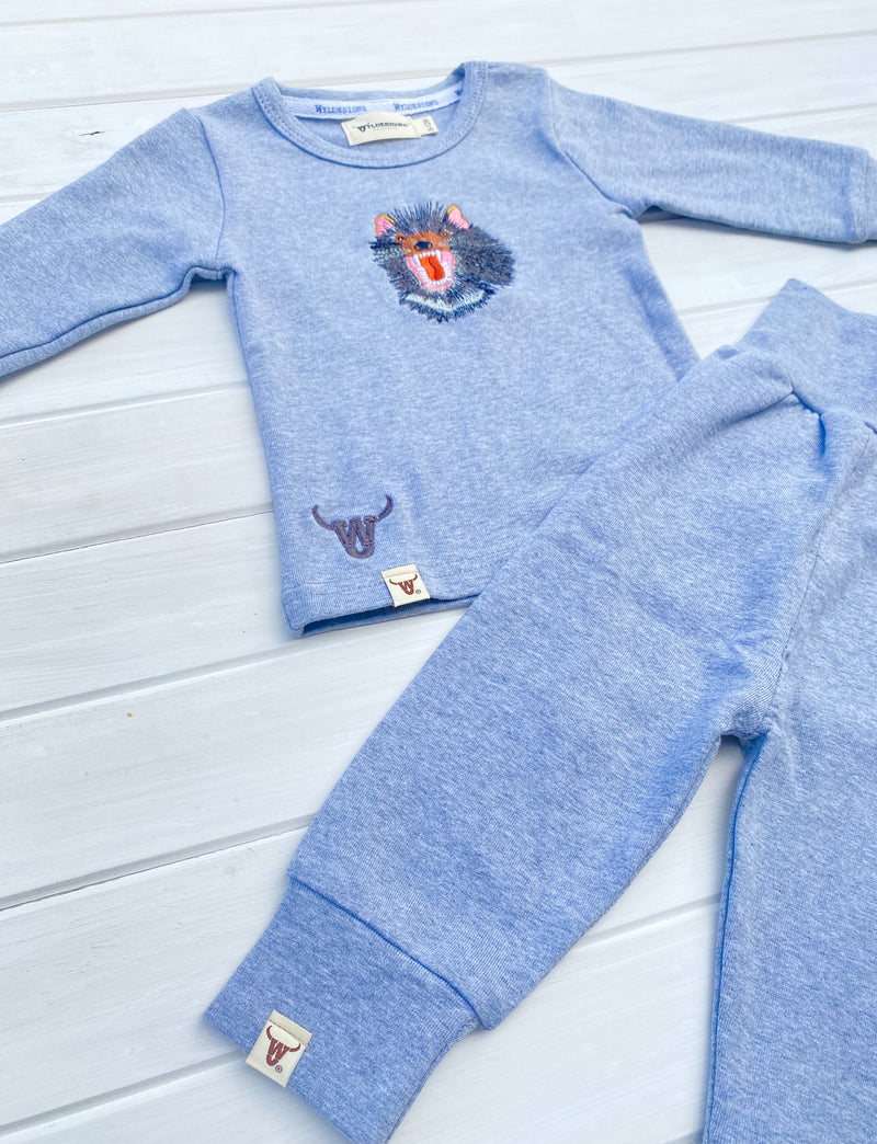 Tassie Devil Tracksuit Set Grey