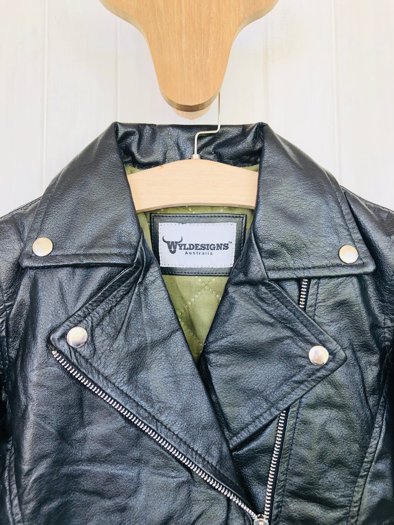 Robbie Moto Biker Leather Jacket Bubs