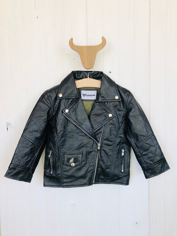 Robbie Moto Biker Leather Jacket Kids