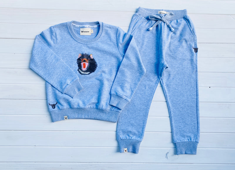 Tassie Devil Tracksuit Set Grey