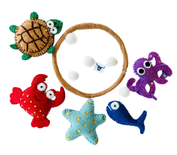 Under the Sea Creatures Wool Mobile