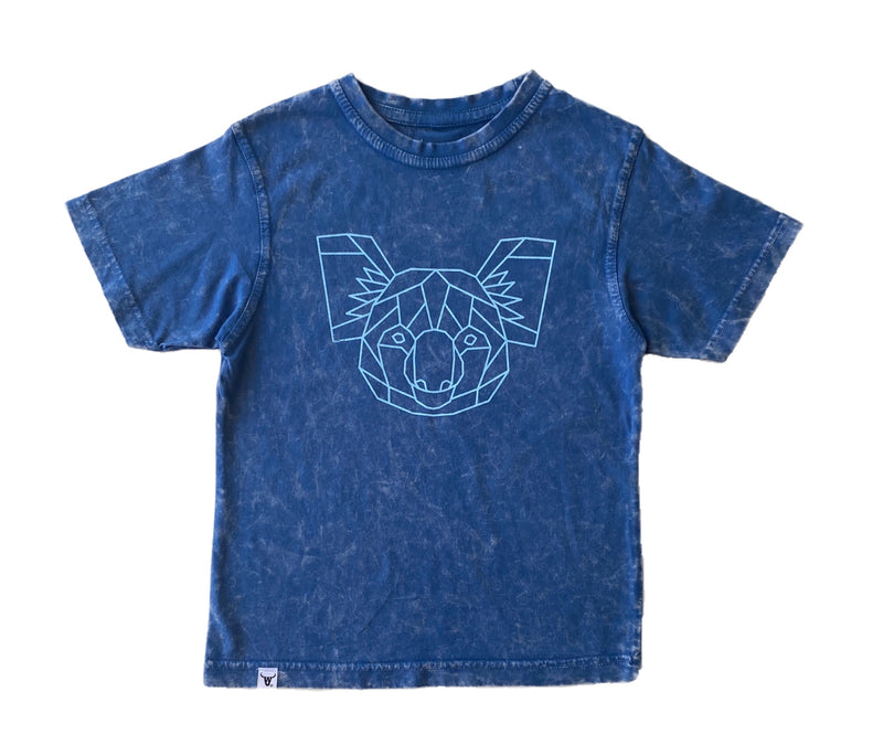 Koala Polygonal Acid Wash in Blue