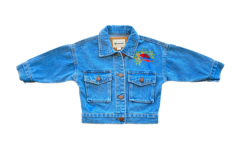 Crimson Rosella Blue Denim Jacket