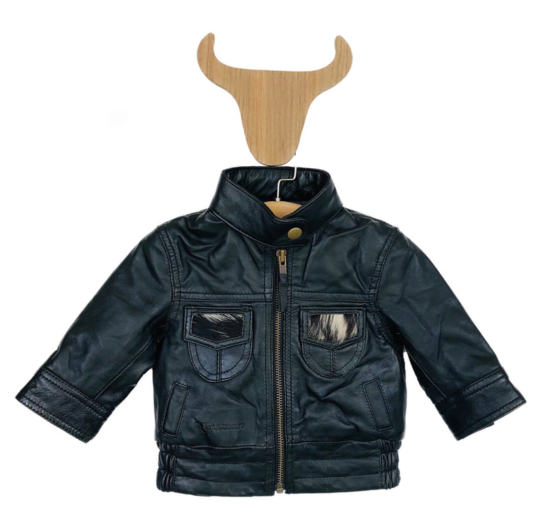 Domei West Black Leather Jacket Bubs