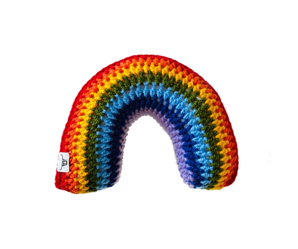 Over the Rainbow Knitted Rattle
