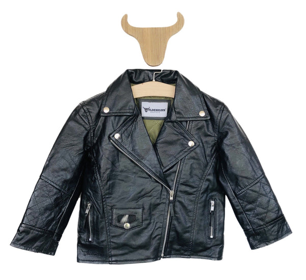 Robbie Moto Biker Leather Jacket Kids