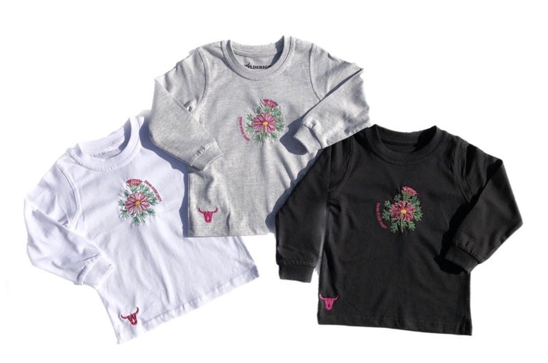 Swan River Daisy L/S Crewneck Shirt Girls